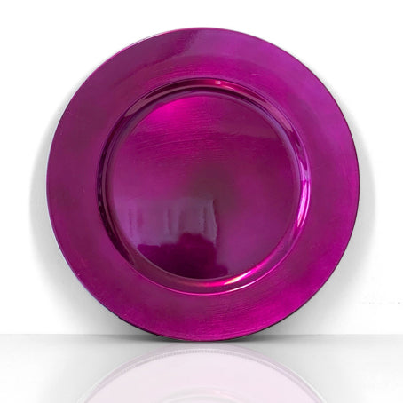 Magenta Hot pink decorative charger plate wedding party table Party Plaza