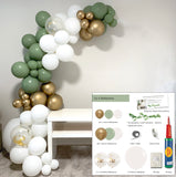 Balloon Garland DIY Kit Christmas - Medium - Eucalyptus, White & Gold