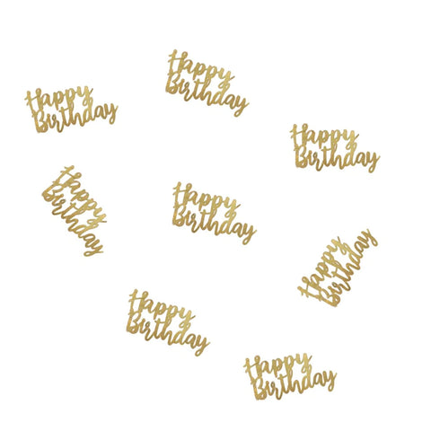 Confetti - HAPPY BIRTHDAY - Gold