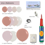 Balloon Garland DIY Kit - Large -104 Pieces - Dusk Pinks