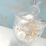 Candy Jars - Set of 2 - Deluxe Crystal Cut Glass