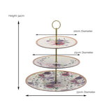 Cupcake Stand - 3 Tiers - Rose 34cm