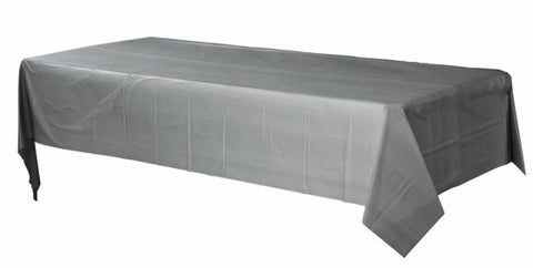 Grey Plastic Table Cover - 274cm x 137cm