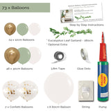 Balloon Garland DIY Kit Christmas - Medium - Eucalyptus, White & Gold