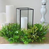 Fern Trail Garland with Flowers - 80cm - Artificial