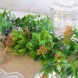 Fern Trail Garland with Flowers - 80cm - Artificial