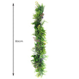 Fern Trail Garland with Flowers - 80cm - Artificial