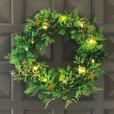 Fern Trail Garland with Flowers - 80cm - Artificial