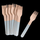 Wooden Forks - 12 Pack - Blue