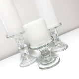 Glass Candle Holder Pedestals - Set of 3