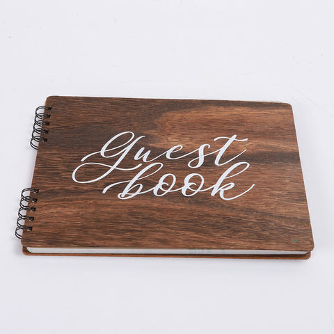 Rustic Wooden Guest Book Party Plaza