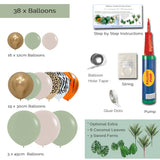 Jungle Safari animal print Balloon garland diy kit arch party plaza