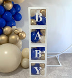 Balloon Garland DIY Kit - Large - 104 Pieces - Blue, Gold & Sand