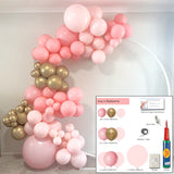 Balloon Garland DIY Kit Large - Fashion & Pastel Pink Gold - 3.8m - 104 Balloons