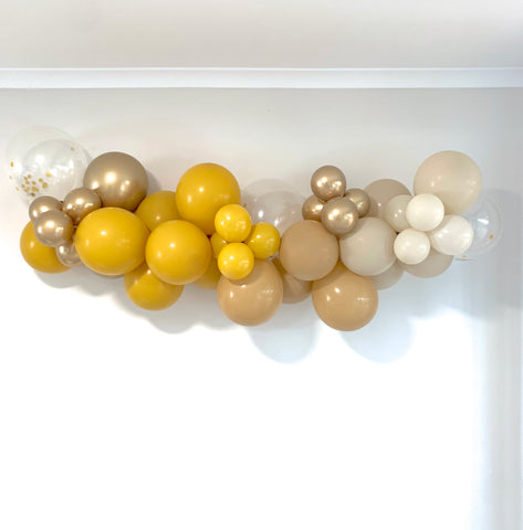 Balloon Garland DIY Kit - Mustard, Latte, Gold & Sand -  1.7m