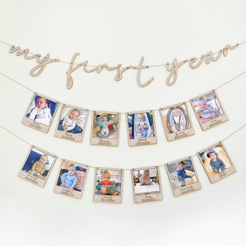 My First Year - Wooden Bunting - Eco Friendly First Birthday