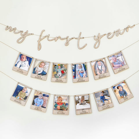 My First Year - Wooden Bunting - Eco Friendly First Birthday