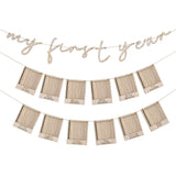 My First Year - Wooden Bunting - Eco Friendly First Birthday