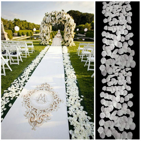 White Petal Aisle Trails x 2 - Mesh Backing - 10m Length