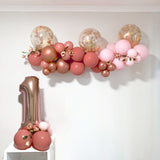 Balloon Garland DIY Kit - Rosewood & Pastel Pink - 1.7m