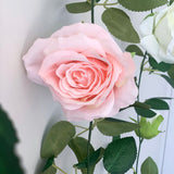 Pink Rose Garland - 2m - 9 Heads - Artificial