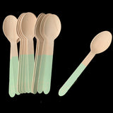 Wooden Spoons - 12 Pack - Green