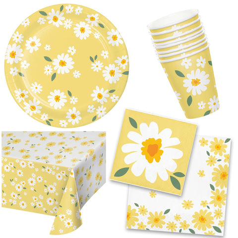 Tableware Pack 8 Guests  - Sweet Daisy Yellow