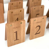 Wooden Table Numbers 1 - 12