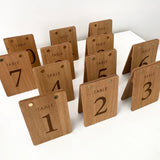 Wooden Table Numbers 1 - 12