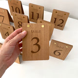 Wooden Table Numbers 1 - 12