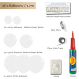 Balloon Garland DIY Kit - Cloud White & Pearl - 1.7m
