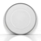 White with Silver Edge decorative charger plate wedding christmas Part Plaza