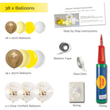 Balloon Garland DIY Kit - Daisy Yellow, Pastel & White - 1.7m