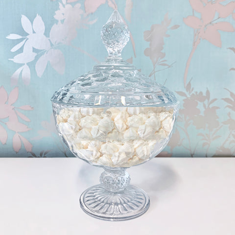 Deluxe Crystal Cut Candy Jar - Bowl - 23cmH