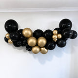 Balloon Arch Garland DIY Kit - Black & Gold - 1.7m