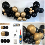 Balloon Arch Garland DIY Kit - Black & Gold - 1.7m