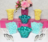 Candy Buffet Set 6 x Jars + 6 Scoops - Plastic/Child Friendly