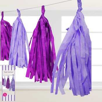 Purple Tassel Garland - 3m