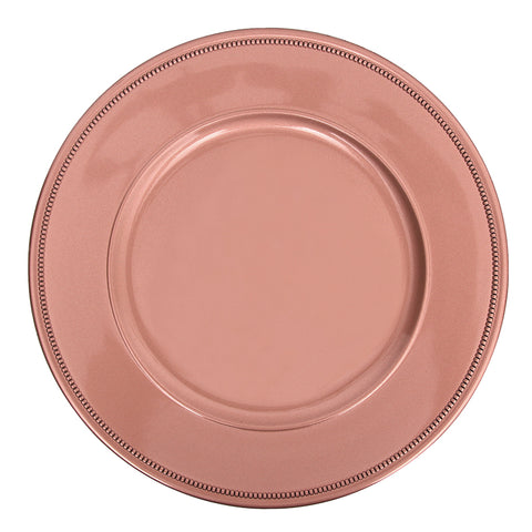 Rose Gold Charger Decorative  Christmas Wedding Plate Party Plaza