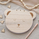 Teddy Bear Wooden Guest Book Baby Shower