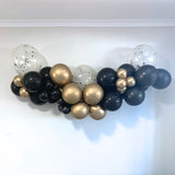 black and gold balloon arch garland kit
