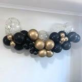 Balloon Arch Garland DIY Kit - Black & Gold - 1.7m