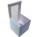 Blue Cupcake Box - 4 Pack - 10cm