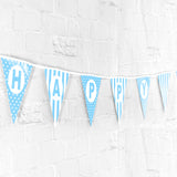 Happy Birthday Banner - Blue - 4.8m