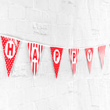 Happy Birthday Banner - Red - 4.8m