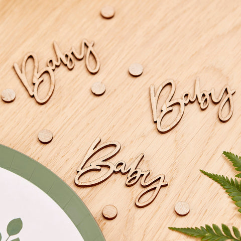 Baby Wooden Confetti x 18 Pieces