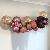 Balloon Garland DIY Kit - Burgundy Rosewood Pink & Gold - 1.7m