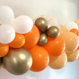 orange gold balloon garland arch kit