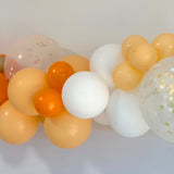 orange gold balloon garland arch kit