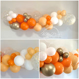 orange gold balloon garland arch kit